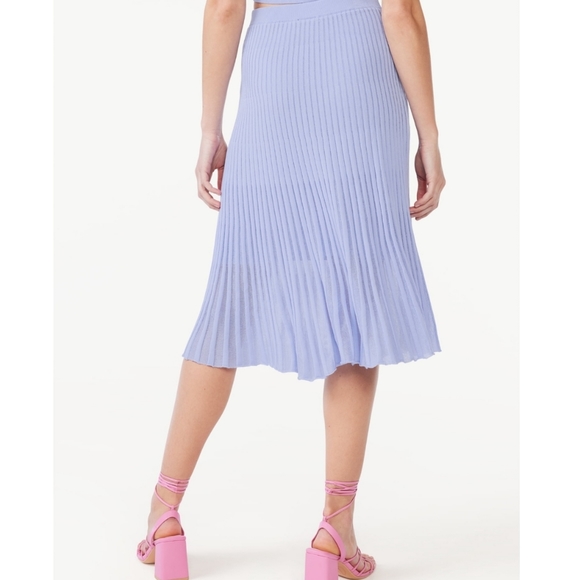 Scoop Women's Stripe Knit Midi Skirt - Picture 4 of 5